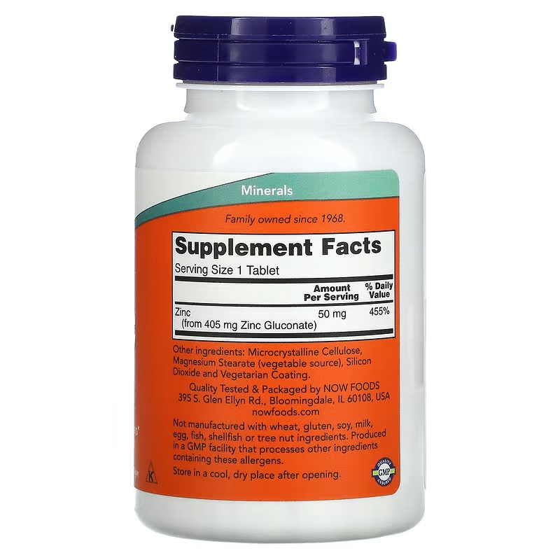 Gluconato de zinco 50 mg 250 c - Zinc Supplement 50Mg avaliação e preço